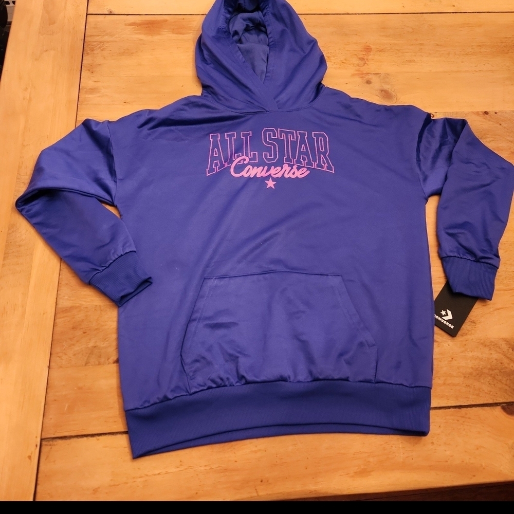Converse Girls Xl Vibrant Blue Hoodie
